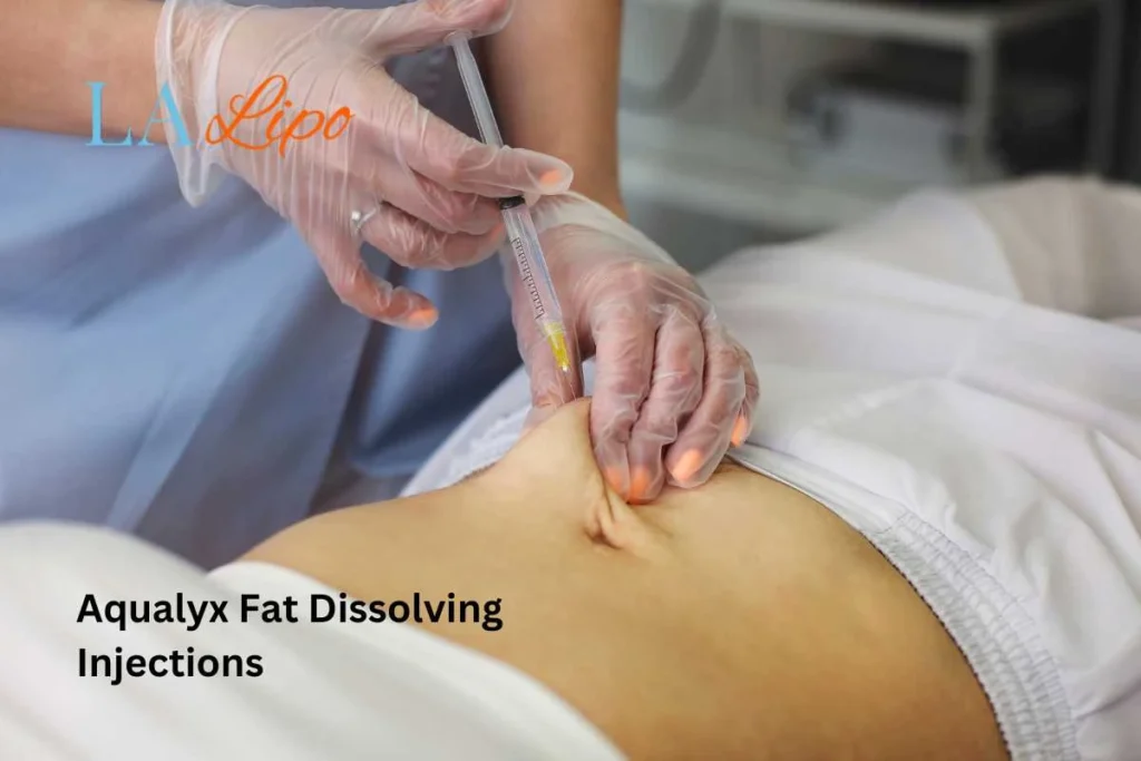 woman having fat dissolving injections Bedford in the stomach